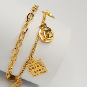 CC Double Chain Bracelet