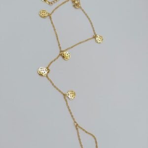 Golden Rose Finger Chain